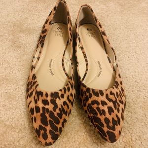NWOT Time & True Leopard Print Pointed Toe Flats